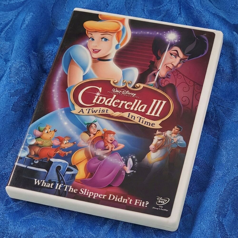 Cinderella III A Twist in Time DVD Walt Disney Animated Movie Kids Family